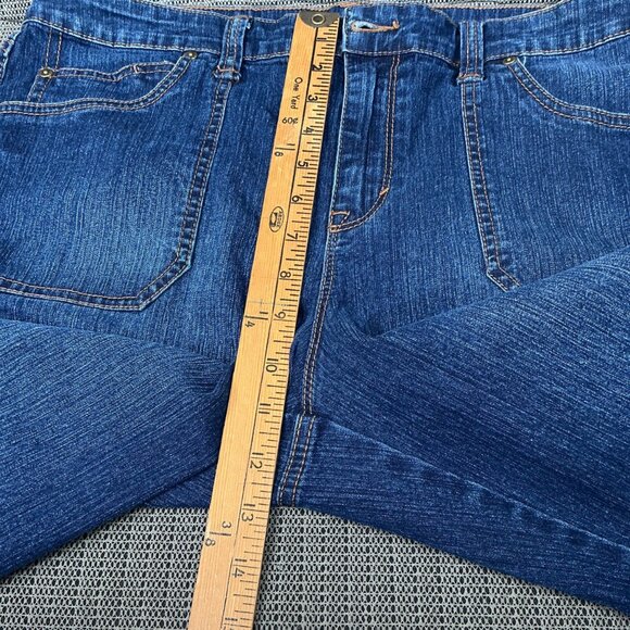 Gloria Vanderbilt Womens 14 Blue Bermuda Denim Shorts All-Around Slimming Effect - Picture 5 of 10